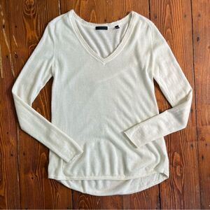 ATM Cashmere Anthony Thomas Melillo Ivory V Neck Sweater XS